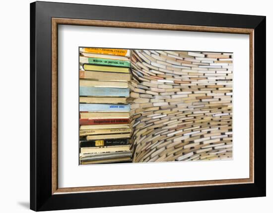 Czech Republic, Prague. Book Sculpture at Prague City Library-Jaynes Gallery-Framed Photographic Print