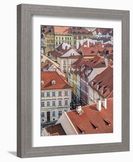 Czech Republic, Prague. Prague rooftops as seen from above.-Julie Eggers-Framed Photographic Print