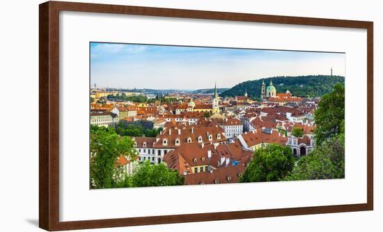 Czech Republic, Prague. Rooftops of buildings in Mala Strana from Prague Castle.-Jason Langley-Framed Photographic Print