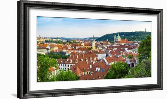 Czech Republic, Prague. Rooftops of buildings in Mala Strana from Prague Castle.-Jason Langley-Framed Photographic Print