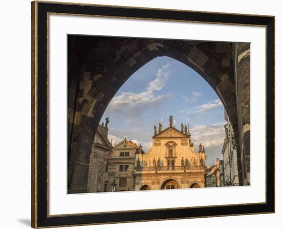 Czech Republic, Prague. St. Salvator Church near the Charles bridge at dusk.-Julie Eggers-Framed Photographic Print