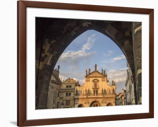 Czech Republic, Prague. St. Salvator Church near the Charles bridge at dusk.-Julie Eggers-Framed Photographic Print