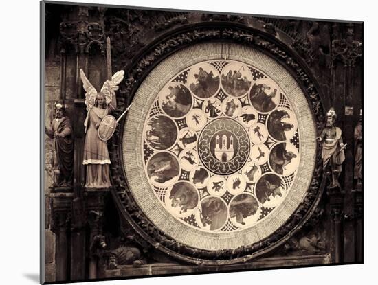 Czech Republic, Prague, Stare Mesto (Old Town), Astronomical Clock on Old Town Hall-Michele Falzone-Mounted Photographic Print