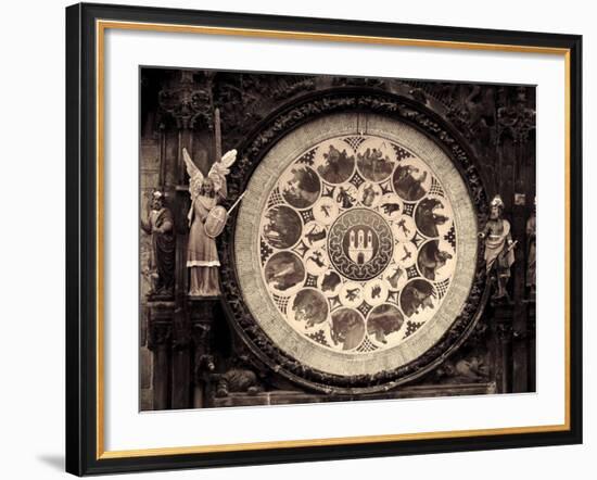 Czech Republic, Prague, Stare Mesto (Old Town), Astronomical Clock on Old Town Hall-Michele Falzone-Framed Photographic Print