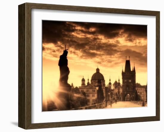 Czech Republic, Prague, Stare Mesto (Old Town), Charles Bridge-Michele Falzone-Framed Photographic Print