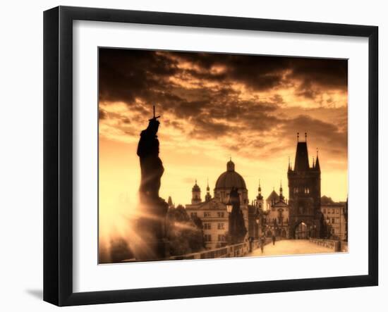 Czech Republic, Prague, Stare Mesto (Old Town), Charles Bridge-Michele Falzone-Framed Photographic Print