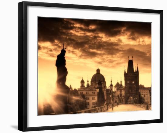 Czech Republic, Prague, Stare Mesto (Old Town), Charles Bridge-Michele Falzone-Framed Photographic Print