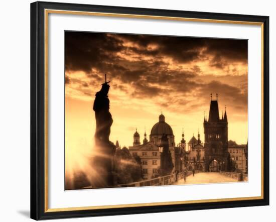 Czech Republic, Prague, Stare Mesto (Old Town), Charles Bridge-Michele Falzone-Framed Photographic Print