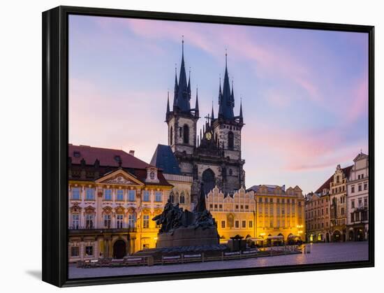 Czech Republic, Prague, Stare Mesto (Old Town). Tyn Cathedral on Staromestske namesti, Old Town Squ-Jason Langley-Framed Premier Image Canvas