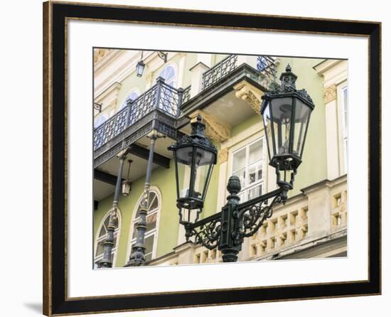 Czech Republic, Prague. Street lamppost in old town Prague.-Julie Eggers-Framed Photographic Print