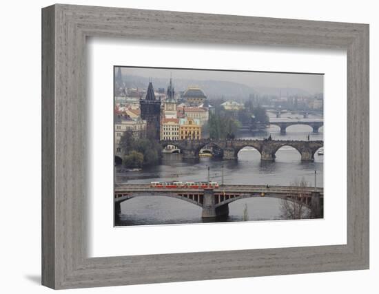 Czech Republic, Prague, View of Vitava River and the Old Town-Ali Kabas-Framed Photographic Print