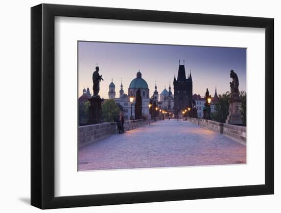 Czechia, Prague, Charles Bridge-Rainer Mirau-Framed Photographic Print