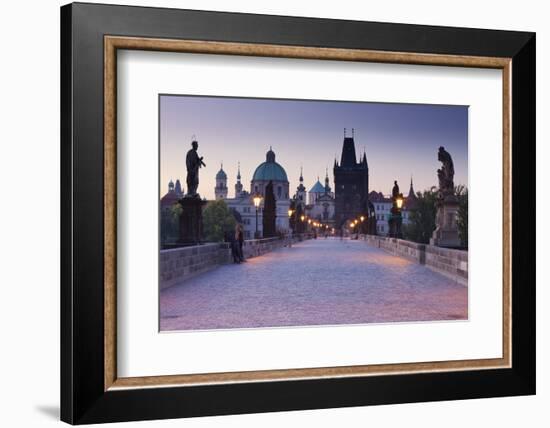 Czechia, Prague, Charles Bridge-Rainer Mirau-Framed Photographic Print