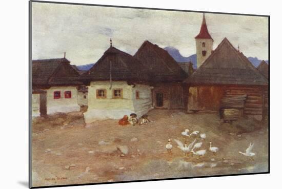 Czechoslovakia: Vazsecz, a Slovak Village (Colour Litho)-Adrian Scott Stokes-Mounted Giclee Print