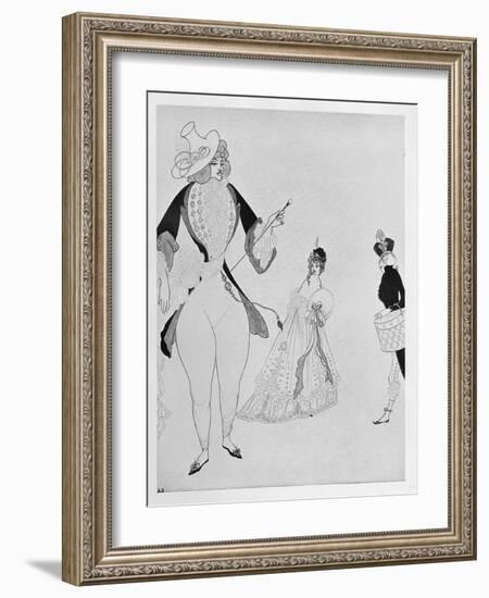 D'albert in Search of His Ideals, 1897 (Litho)-Aubrey Beardsley-Framed Giclee Print