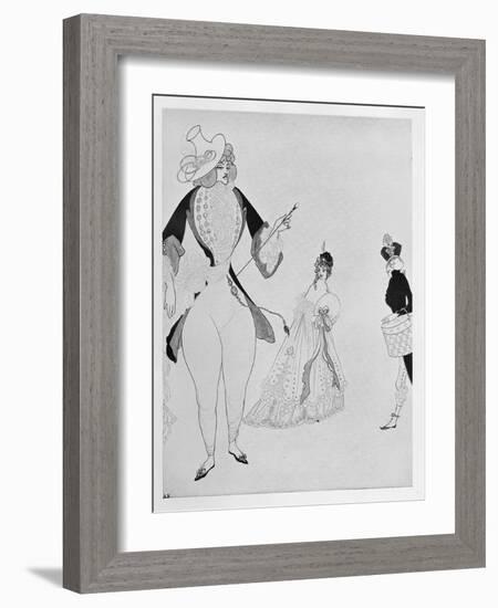 D'albert in Search of His Ideals, 1897 (Litho)-Aubrey Beardsley-Framed Giclee Print