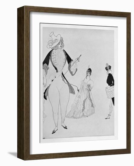 D'albert in Search of His Ideals, 1897 (Litho)-Aubrey Beardsley-Framed Giclee Print