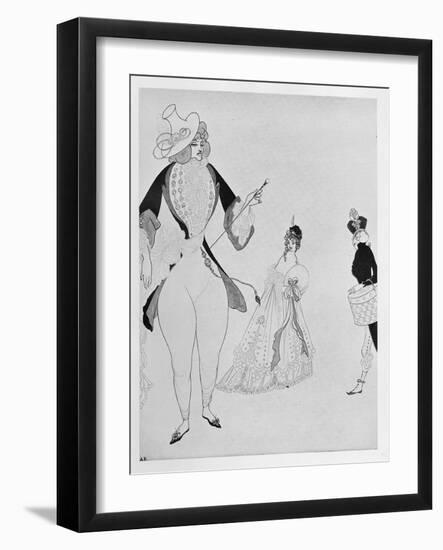 D'albert in Search of His Ideals, 1897 (Litho)-Aubrey Beardsley-Framed Giclee Print