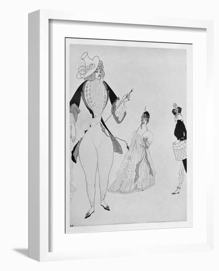 D'albert in Search of His Ideals, 1897 (Litho)-Aubrey Beardsley-Framed Giclee Print