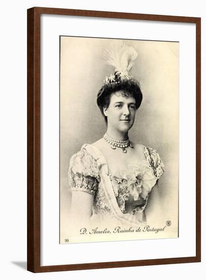 D. Amelia, Rainha De Portugal, Königin, Portrait-null-Framed Giclee Print