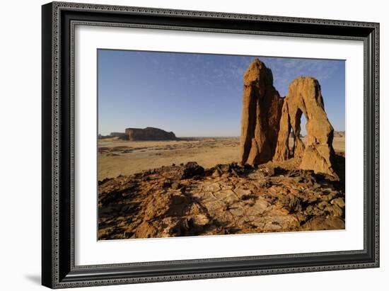 D'Anoa natural arch, Sahara desert, Ennedi, Chad, Africa-Michal Szafarczyk-Framed Photographic Print