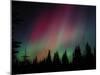 D. Aurora Borealis Alaska Red Skies Northern Lights Copper Center Alaska-pinky-Mounted Photographic Print