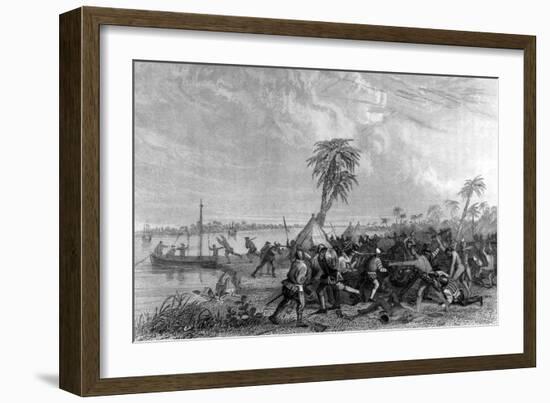 D'Ayllon and Chicoreans-Seth Eastman-Framed Art Print