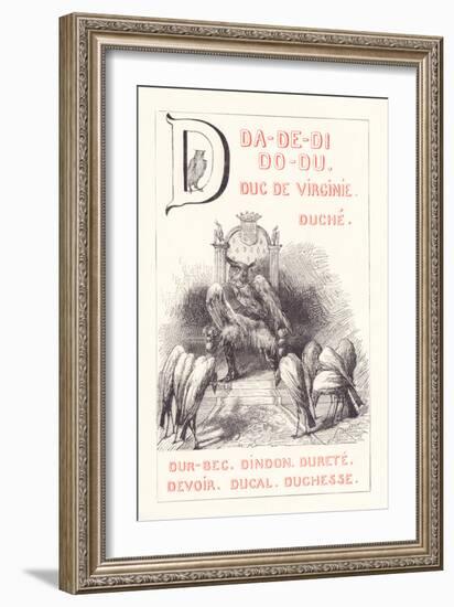 D: DA DE DI DO DU — Duke of Virginia - Duche — Dur-Bec - Turkey - Hardness - Duty - Duty - Ducal —-Fortune Louis Meaulle-Framed Giclee Print