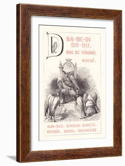 D: DA DE DI DO DU — Duke of Virginia - Duche — Dur-Bec - Turkey - Hardness - Duty - Duty - Ducal —-Fortune Louis Meaulle-Framed Giclee Print