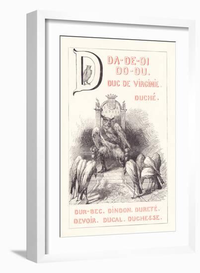 D: DA DE DI DO DU — Duke of Virginia - Duche — Dur-Bec - Turkey - Hardness - Duty - Duty - Ducal —-Fortune Louis Meaulle-Framed Giclee Print