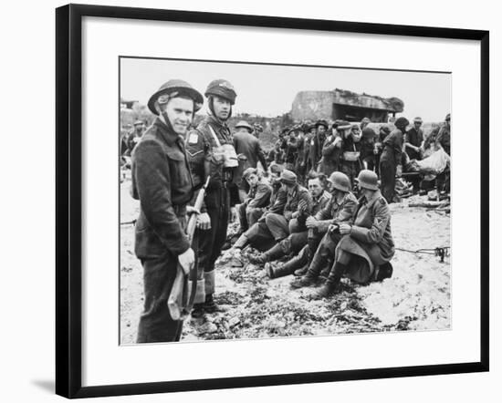 D-Day - German Prisoners-Robert Hunt-Framed Photographic Print