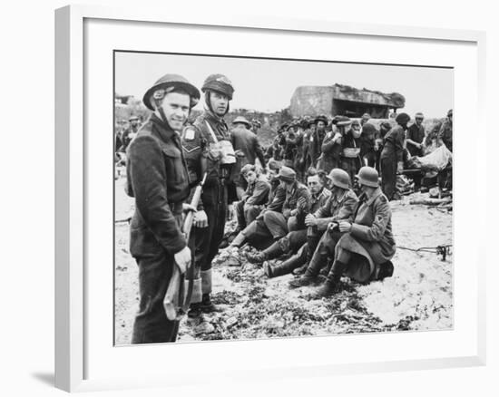 D-Day - German Prisoners-Robert Hunt-Framed Photographic Print