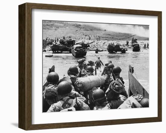 D-Day - Landing in France - Omaha Beach-Robert Hunt-Framed Photographic Print