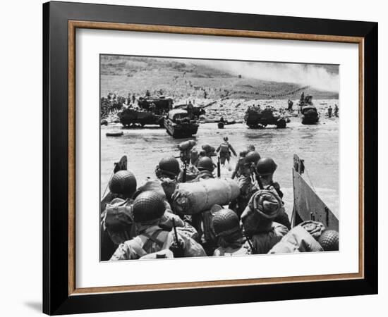 D-Day - Landing in France - Omaha Beach-Robert Hunt-Framed Photographic Print