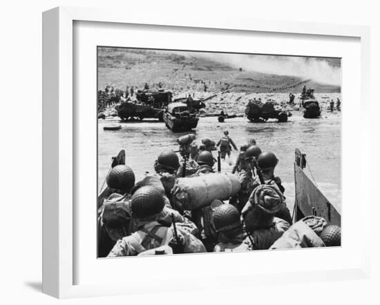 D-Day - Landing in France - Omaha Beach-Robert Hunt-Framed Photographic Print