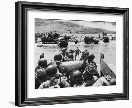 D-Day - Landing in France - Omaha Beach-Robert Hunt-Framed Photographic Print