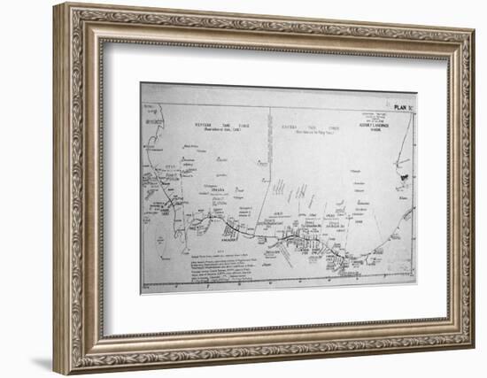 D-Day Map 1944-null-Framed Photographic Print