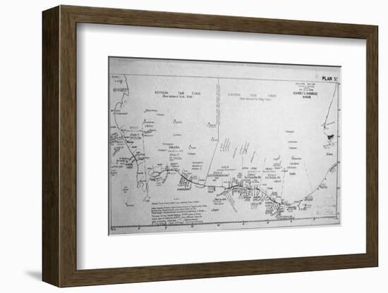 D-Day Map 1944-null-Framed Photographic Print