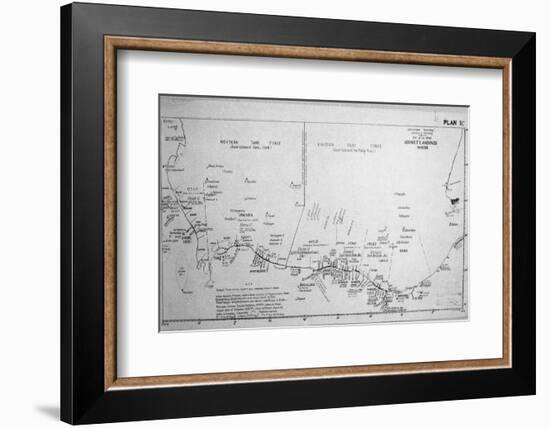 D-Day Map 1944-null-Framed Photographic Print