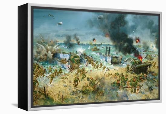 D Day, (Oil on Canvas)-Terence Cuneo-Framed Premier Image Canvas
