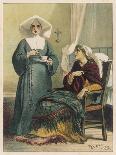 Sick Looking Patient and Her Nurse-D. Euesbio-Framed Art Print