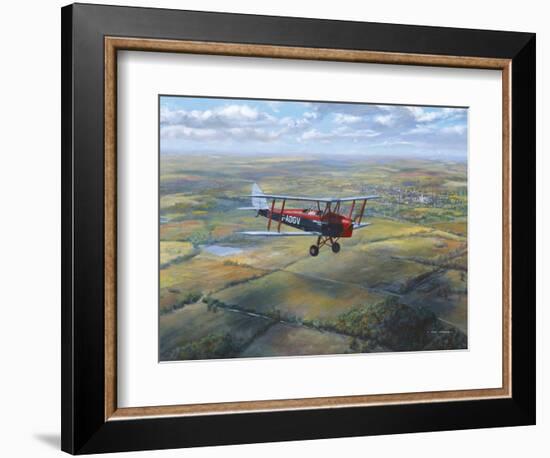 D.H. Tiger Moth-Roy Cross-Framed Art Print