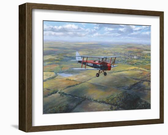 D.H. Tiger Moth-Roy Cross-Framed Art Print