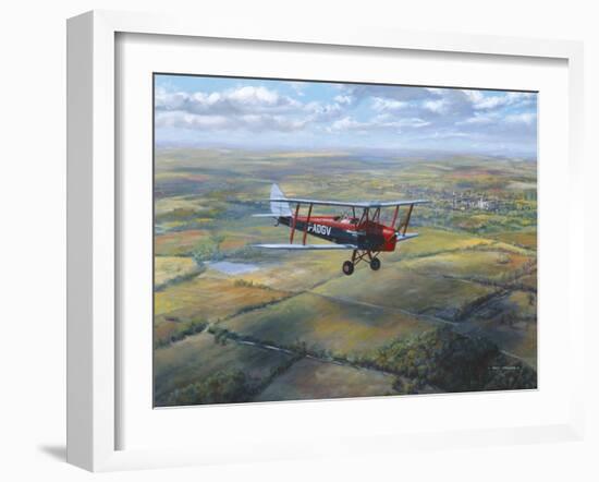 D.H. Tiger Moth-Roy Cross-Framed Art Print