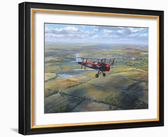 D.H. Tiger Moth-Roy Cross-Framed Art Print