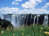 Waterfalls and Rainbows, Victoria Falls, Unesco World Heritage Site, Zambia, Africa-D H Webster-Photographic Print