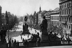 Wenceslas Square and Statue of St Wenceslas, Prague, Czechoslovakia, C1930S-D Heathcote-Giclee Print