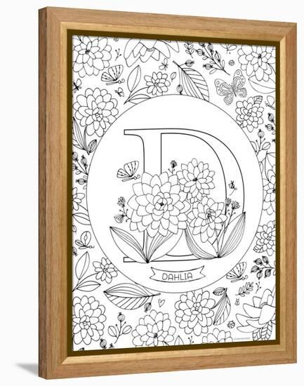 D is for Dahlia-Heather Rosas-Framed Stretched Canvas