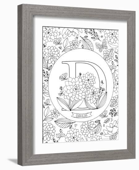 D is for Dahlia-Heather Rosas-Framed Art Print