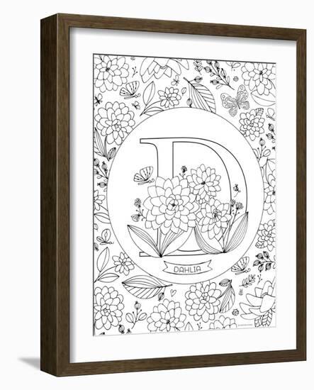 D is for Dahlia-Heather Rosas-Framed Art Print